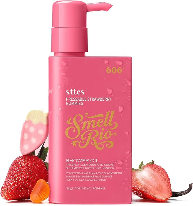 Sttes Smell Rio Shower Oil 606# (Pressable Strawberry Gummies) \u2013 Moisturizing Body Wash with... | Amazon (US)