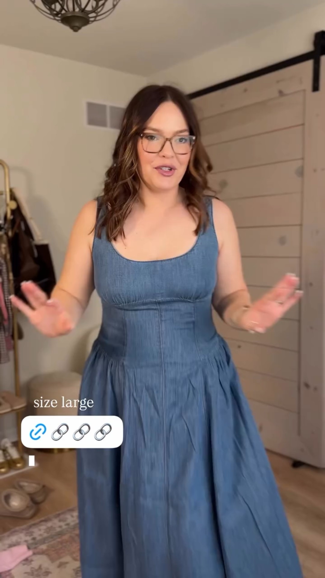 size large in the midi denim dress & it has pockets!

#LTKSeasonal #LTKMidsize #LTKootd