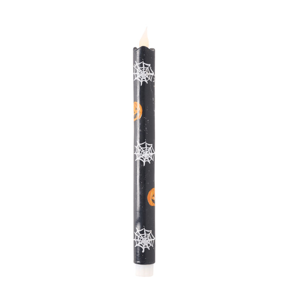 Black Halloween Led Taper Candle | Mud Pie