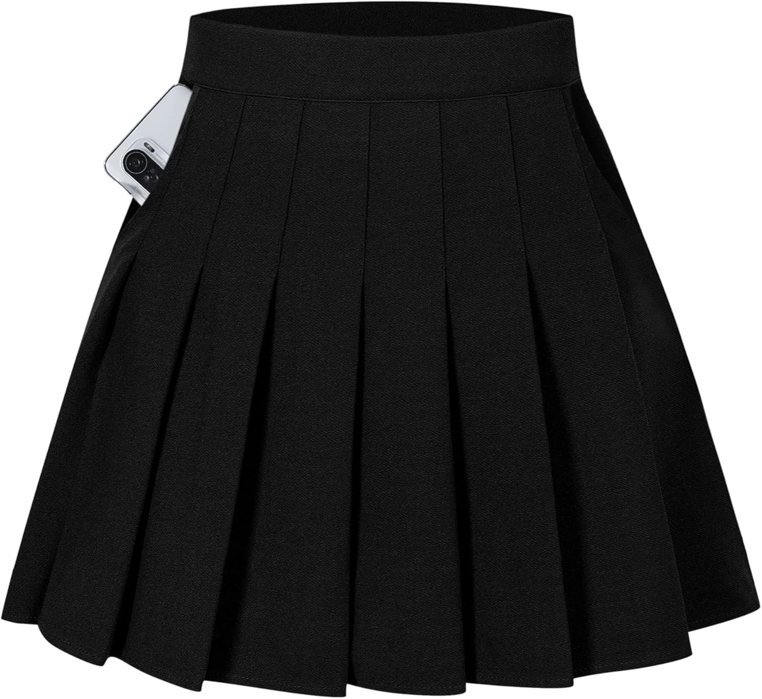 SANGTREE Girls Women's Pleated Skirt, Elastic Waist Uniform Skirt Plus Size, 2 Years - US 4XL | Amazon (US)
