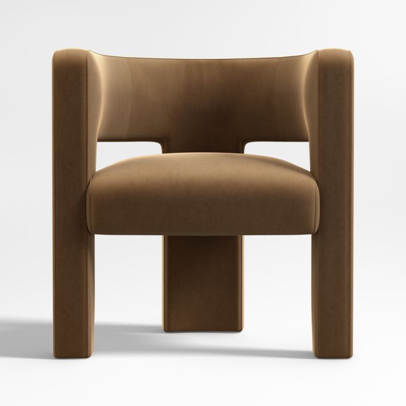 Sculpt Velvet Accent Chair | Crate & Barrel | Crate & Barrel