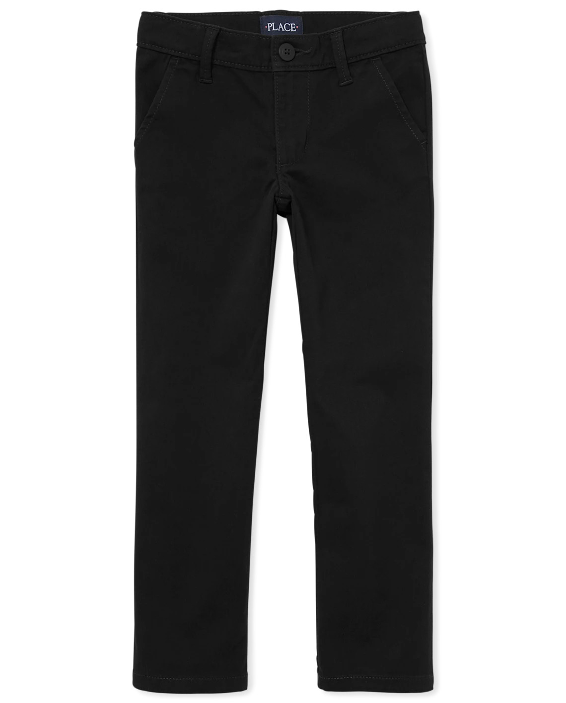 Girls Uniform Stretch Skinny Chino Pants - black | The Children's Place