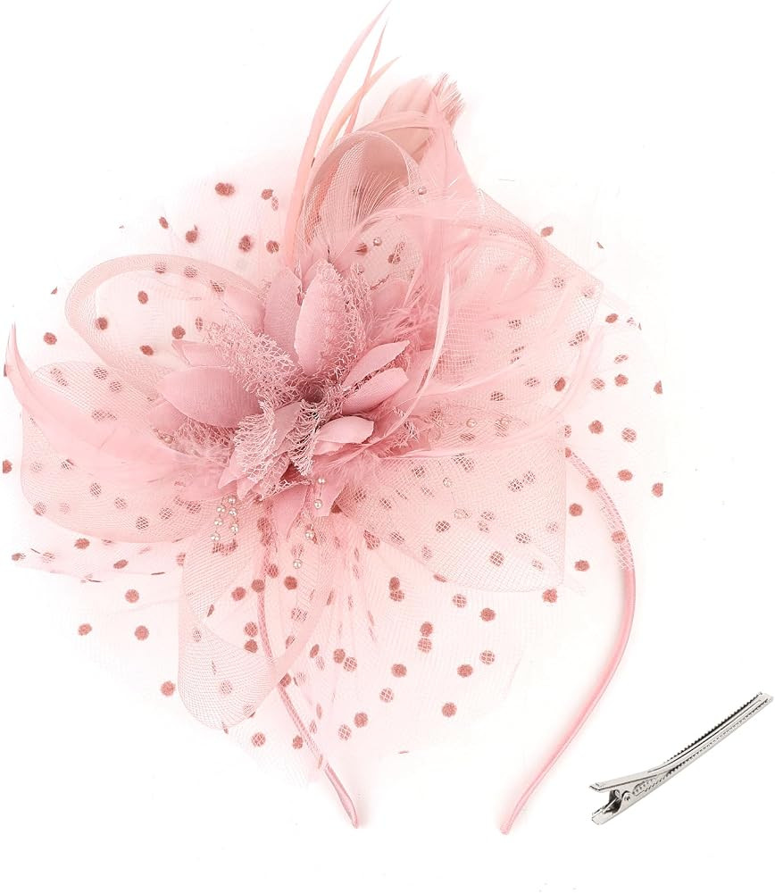 CAVETEE Fascinator for Women Tea Party, Tea Party Headpiece for Women 1920s Party | Amazon (US)