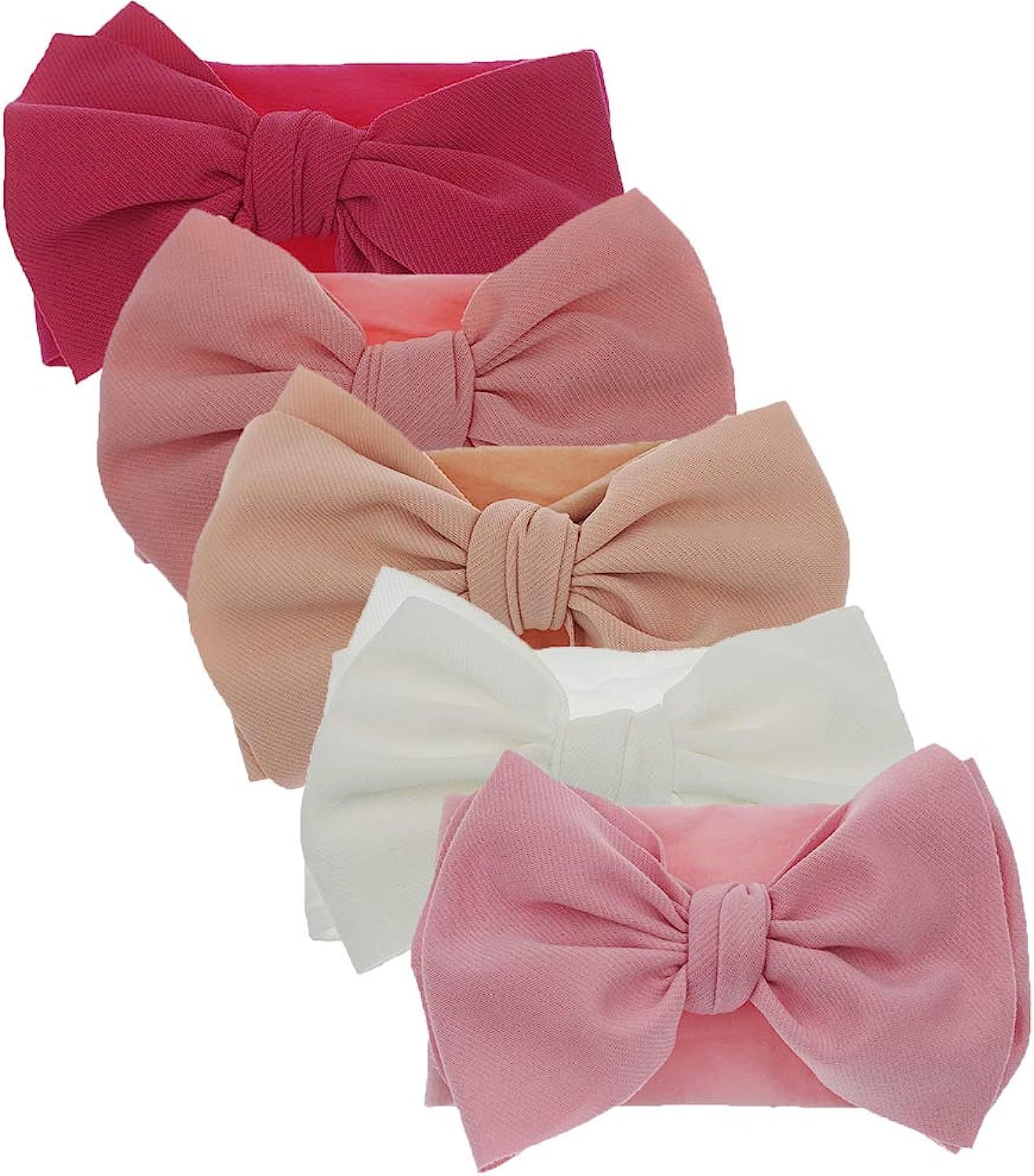 Baby Girl Headbands Christmas Bow Baby Turban Knotted Headband Elastic Headwraps for Children Hair A | Amazon (US)
