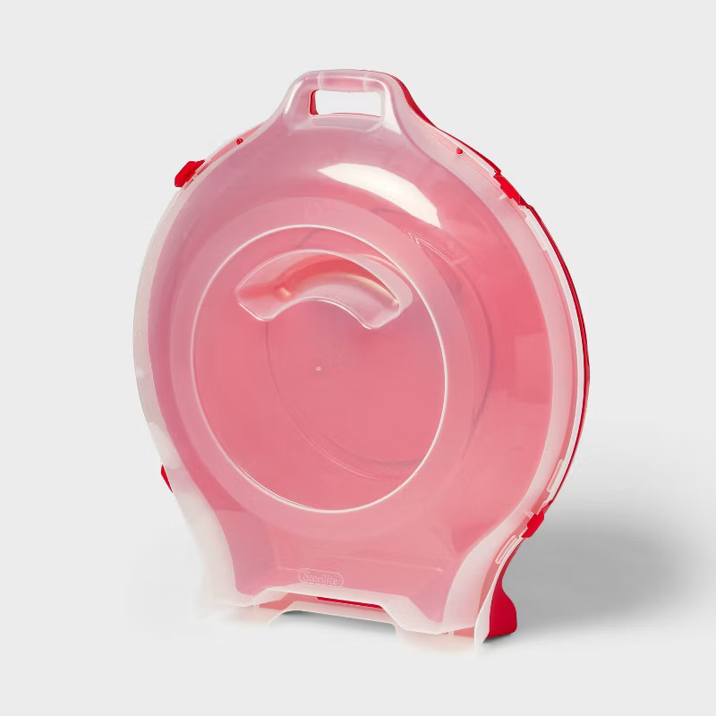 24" Latching Wreath Storage - Brightroom™: Red Plastic Utility Storage Tub, 48.9 Volume, Nestin... | Target