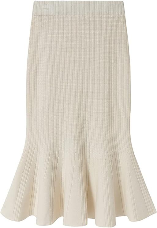 SANGTREE Women's Fishtail Midi Knit Skirt | Amazon (US)