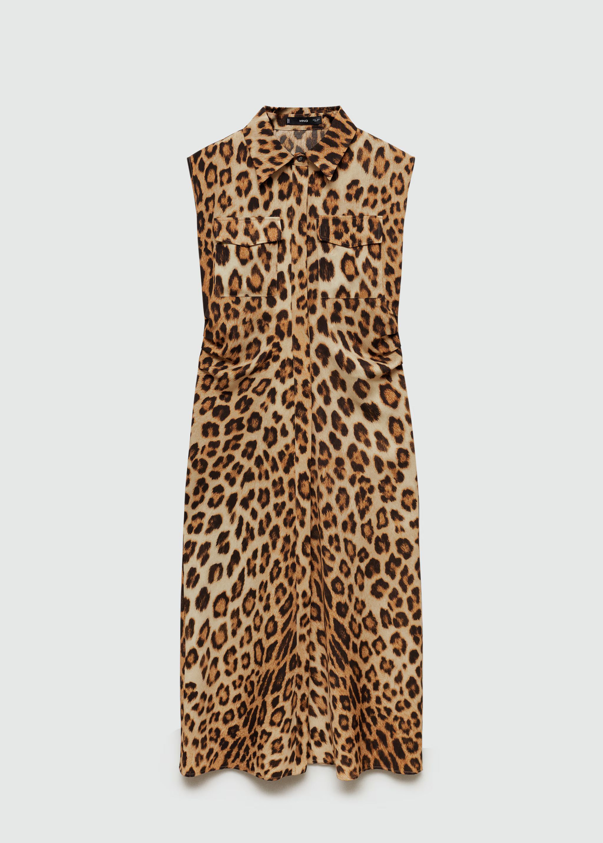 Leopard-print shirt dress | MANGO (US)