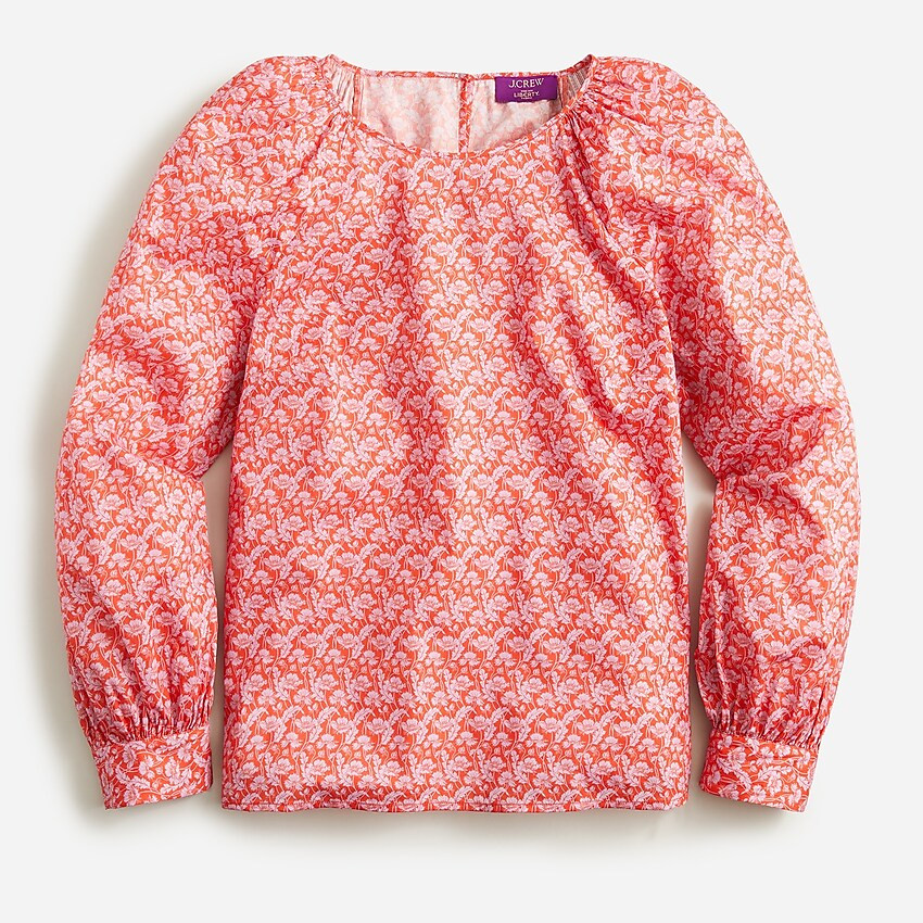 Puff-sleeve scoopneck shirt in Liberty® Toutouayette fabric | J. Crew US