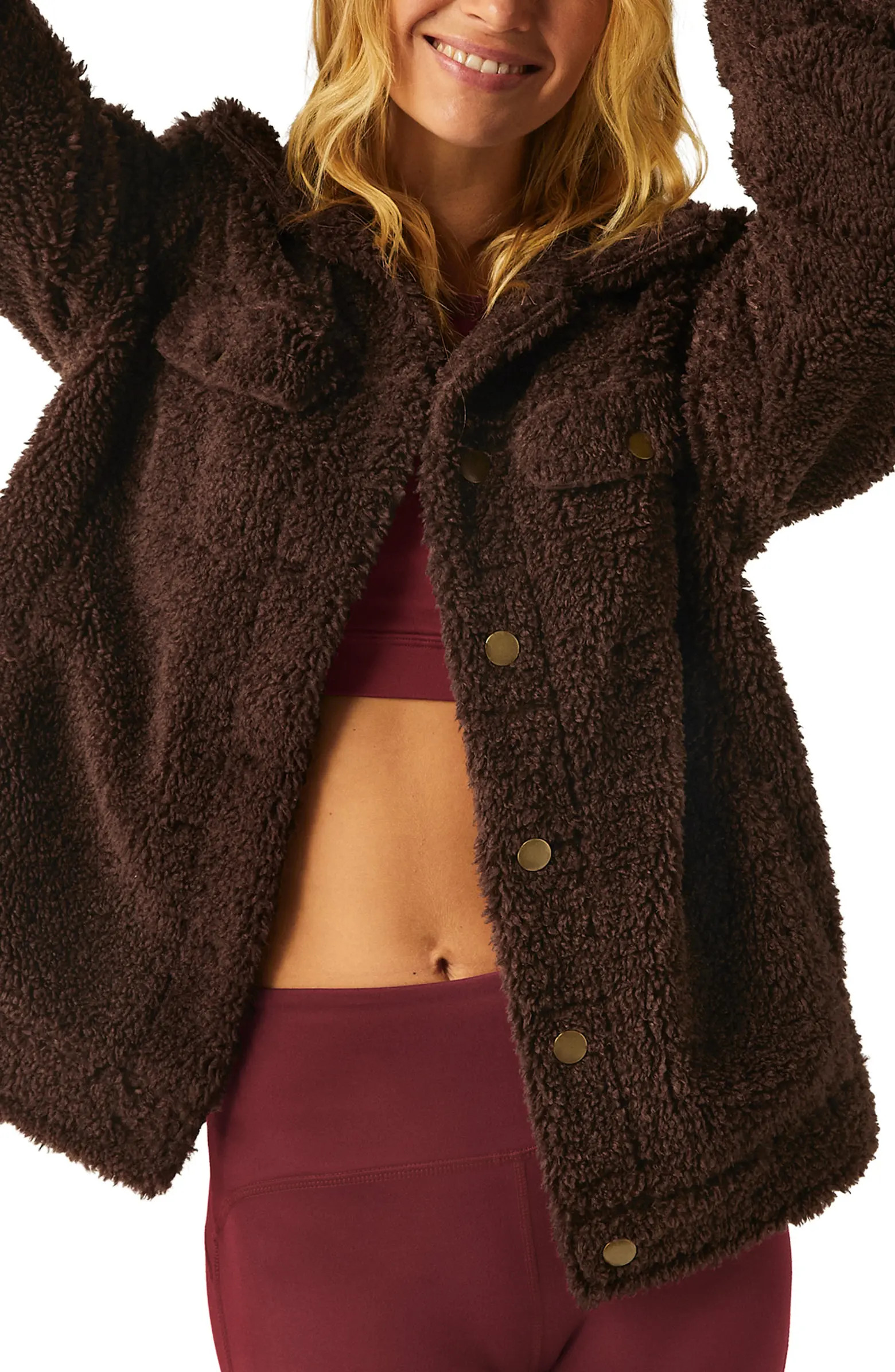 Rider Oversize Faux Shearling Shacket | Nordstrom Rack