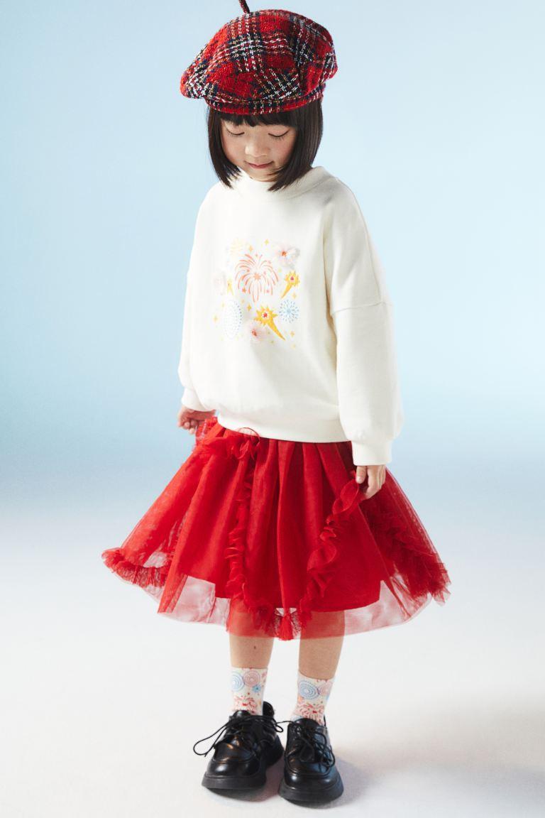Ruffle-trimmed Tulle Skirt | H&M (US + CA)