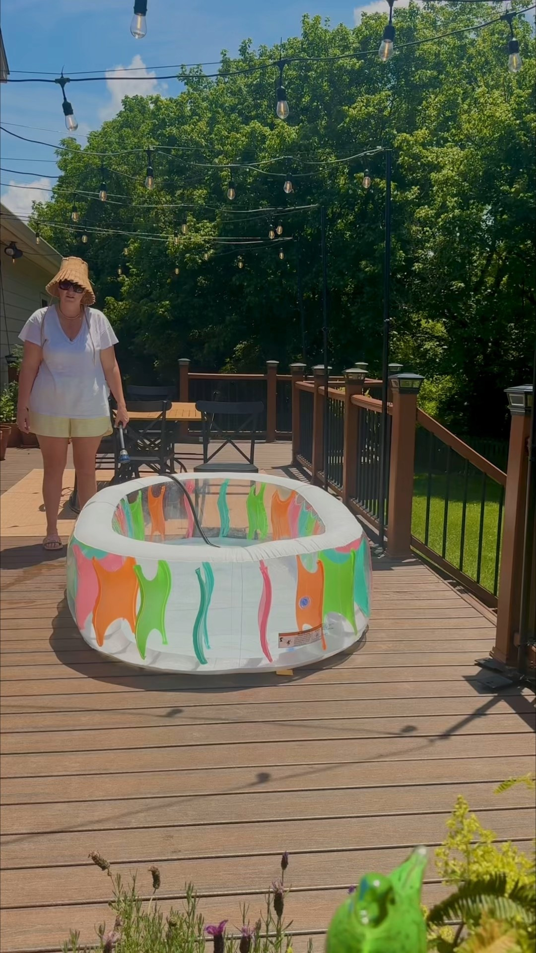 Blow up kiddie pool 
Lorna Murray hat 
Butter yellow shorts 
over 40 everyday casual 
Soft white tee 
Patio Inspo 
Outdoor fun 


#LTKSummerEdit #LTKHome
