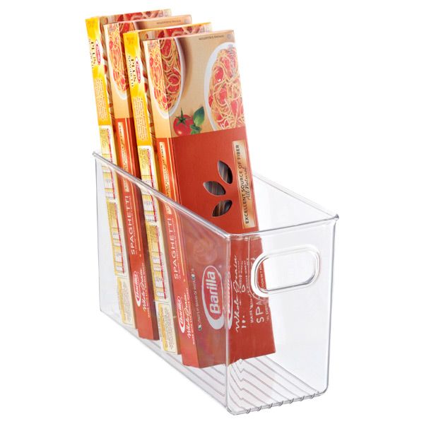 iDESIGN Linus Narrow Pantry Bin Clear | The Container Store