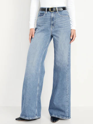 Extra High-Waisted Super Wide-Leg Jeans | Old Navy (CA)