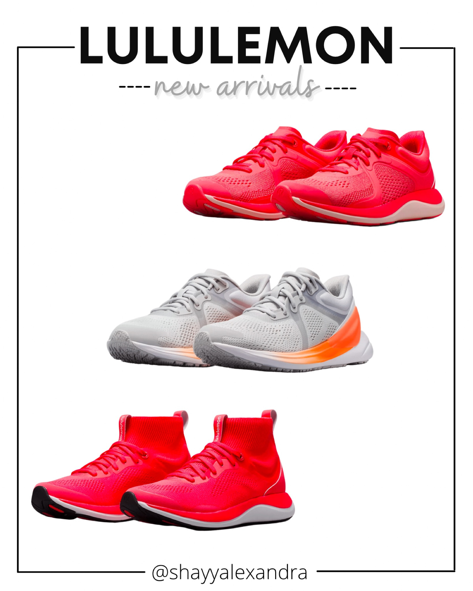 Sharing some new colors in Lululemon shoes from yesterday’s drop! Love the Chargefeel low and high-top sneakers in Flare, as well as the orange and grey Blissfeels.

Activewear | Sneakers | Running Shoes | CrossFit | Cross-trainers

#LTKshoecrush #LTKfit