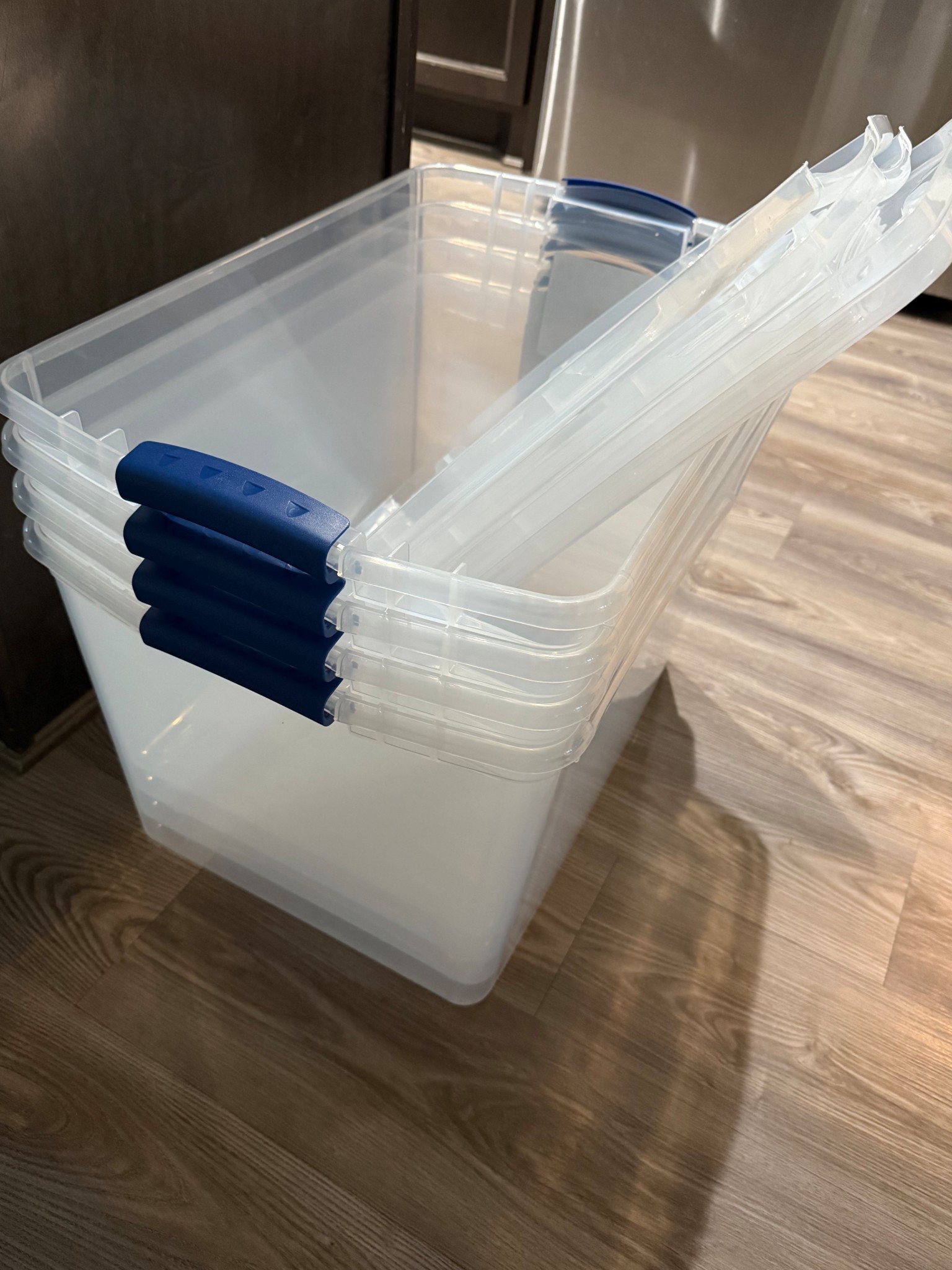 time for some home organizing! I always use these plastic totes to store extra linens, seasonal decor, etc. & when I pass clothes down from my older kids to my younger ones, I store them in these until the little ones grow into them. They’re very versatile! 

#LTKmomlife #LTKFindsUnder50 #LTKHome