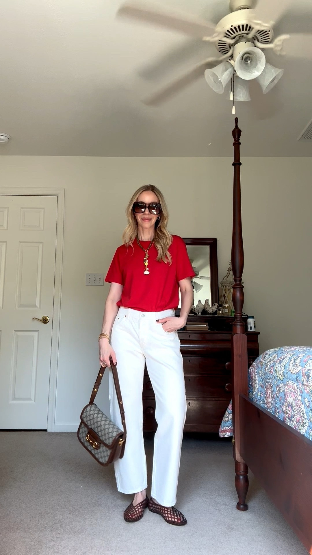 This is the perfect tee - great fit and so
well made - worth every penny! Styling with my favorite @levi 90’s ankle jeans

#LTKSeasonal #LTKgrwm #LTKOver40