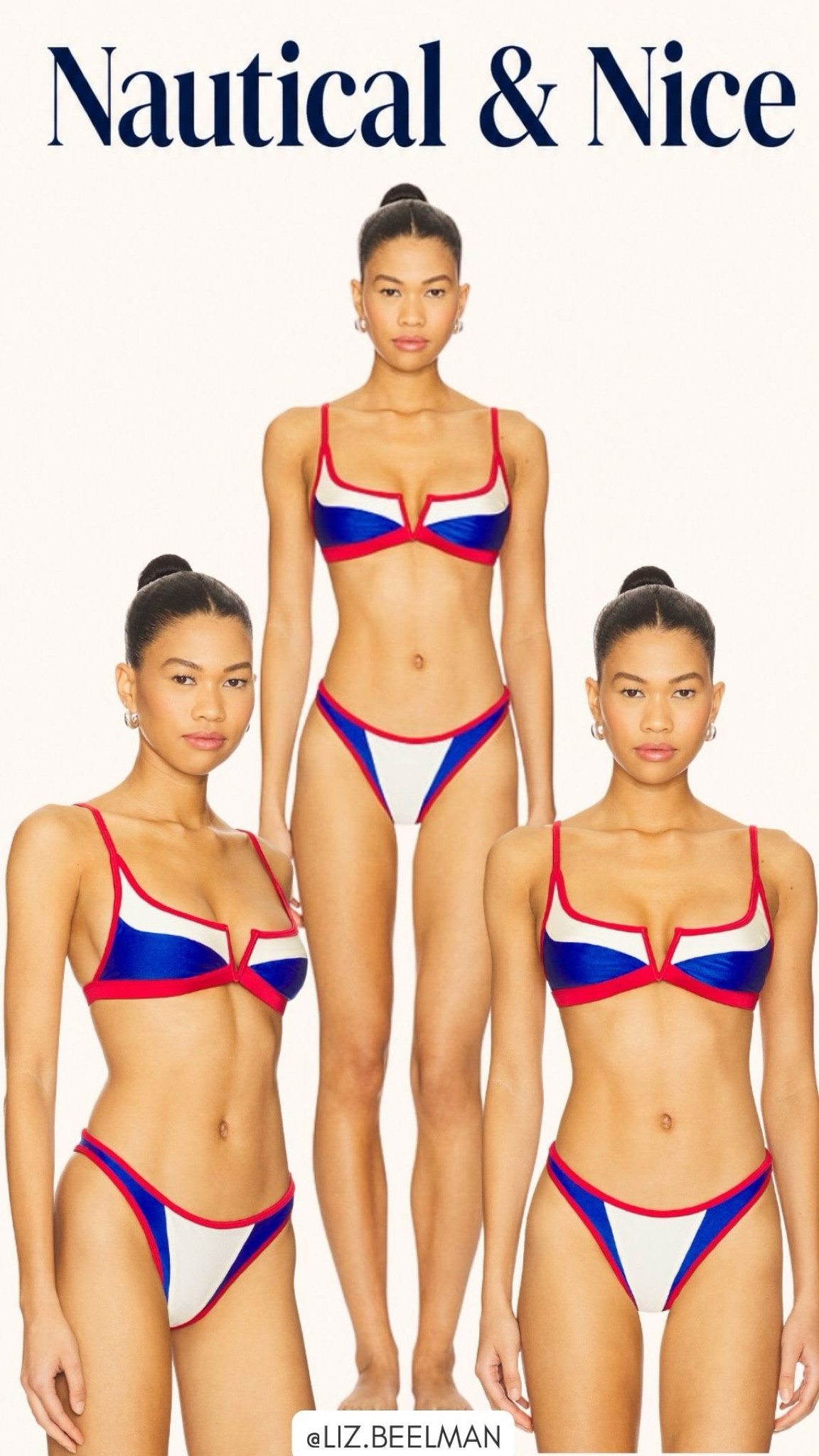 REVOLVE: swimwear for an All-American Summer 

#4thofjuly #redwhiteandblue #250 #patriotic #vacation #beach #travel