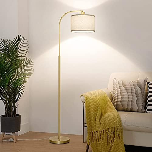 Boncoo LED Floor Lamp Fully Dimmable Modern Standing Lamp Arc Floor Lamp with Adjustable Drum Shade, | Amazon (US)