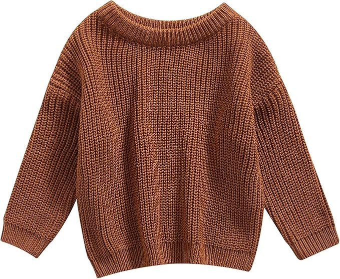 Infant Toddler Baby Girl Boy Knit Sweater Pullover Sweatshirt Warm Long Sleeve Shirt Tops Knitted... | Amazon (US)