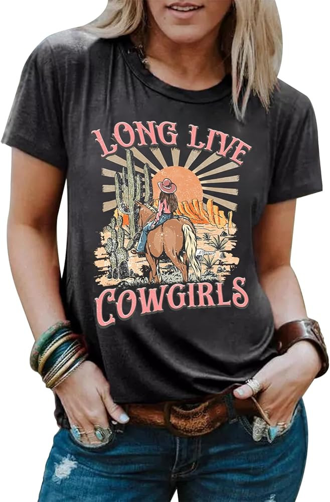 Country Music and Beer Funny Drinking Shirt for Women Summer Vacation T Shirts Vintage Country Sh... | Amazon (US)