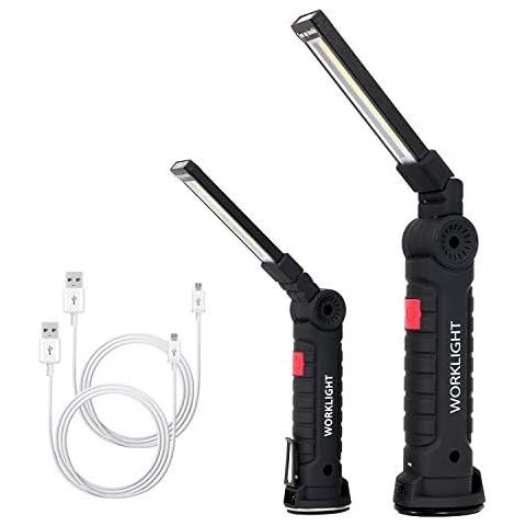 Gifts for Men Him Dad Handyman, Coquimbo Rechargeable Flashlights LED Work Lights with Magnetic B... | Amazon (US)