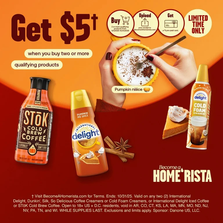 International Delight Pumpkin Pie Spice Cold Foam Coffee Creamer, 14 oz Can | Walmart (US)