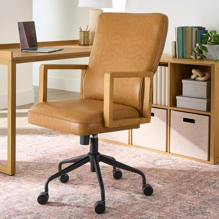 Better Homes & Gardens Ezra Office Chair, Chestnut | Walmart (US)
