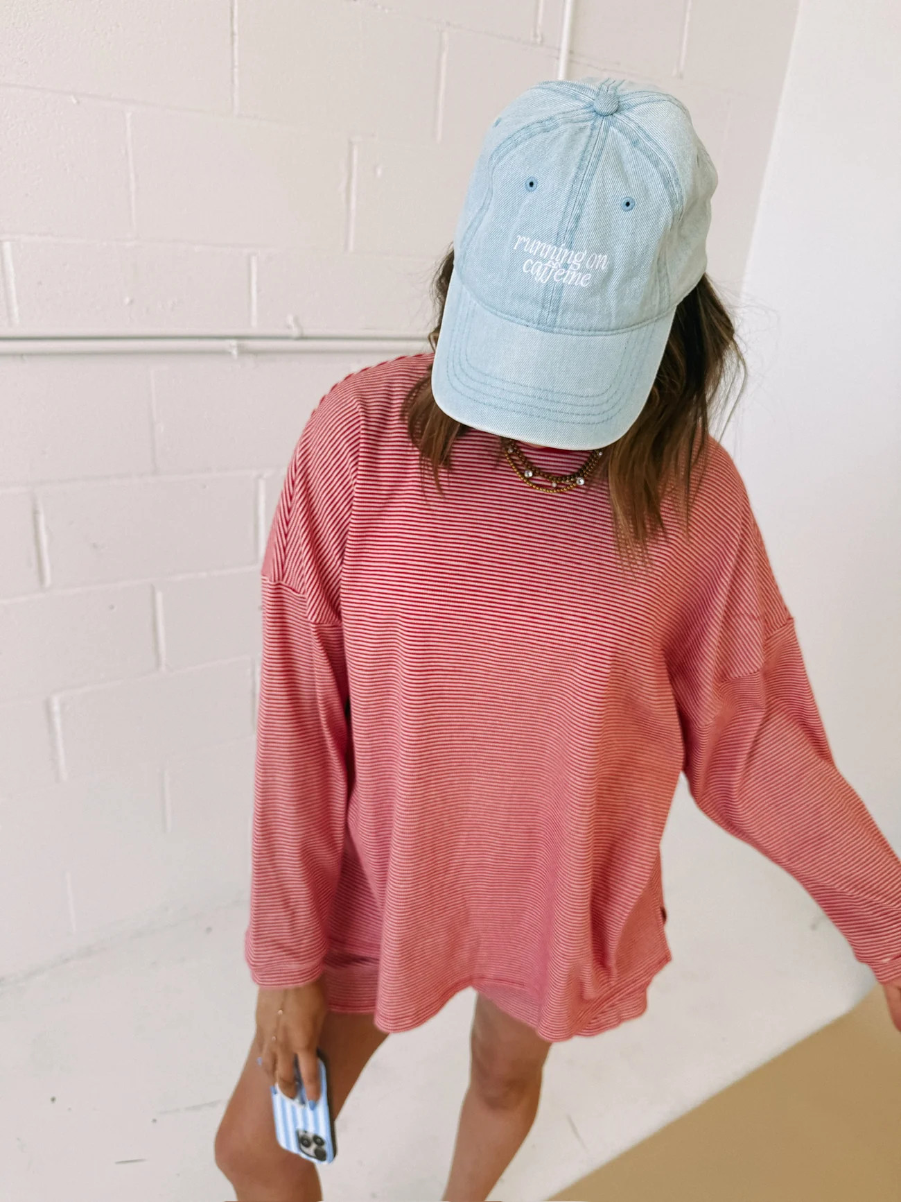 gimme more stripe top - red | Etta+East