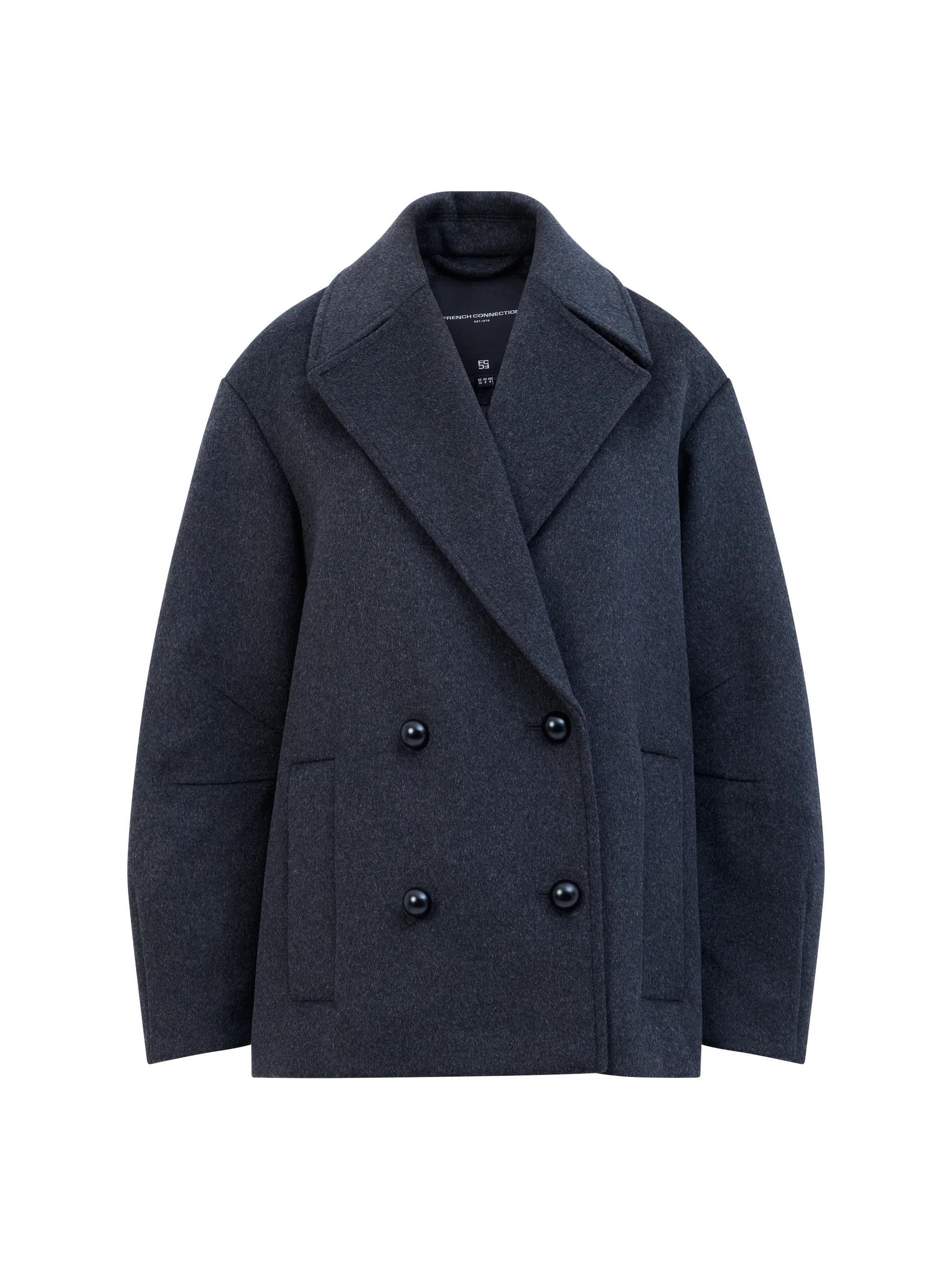 Adele Wool Pea Coat | French Connection (UK)