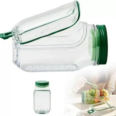 Salad Jar, Mason Portable Salad Jar with Side Opening Design and Leakproof Dressing Compartment, Microwave, Freezer, and Dishwasher Safe | Walmart (US)