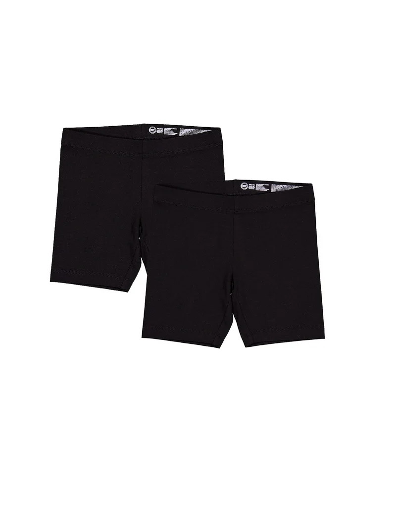 Wonder Nation Girls Bike Shorts, 2-Pack, Sizes 4-18 & Plus | Walmart (US)