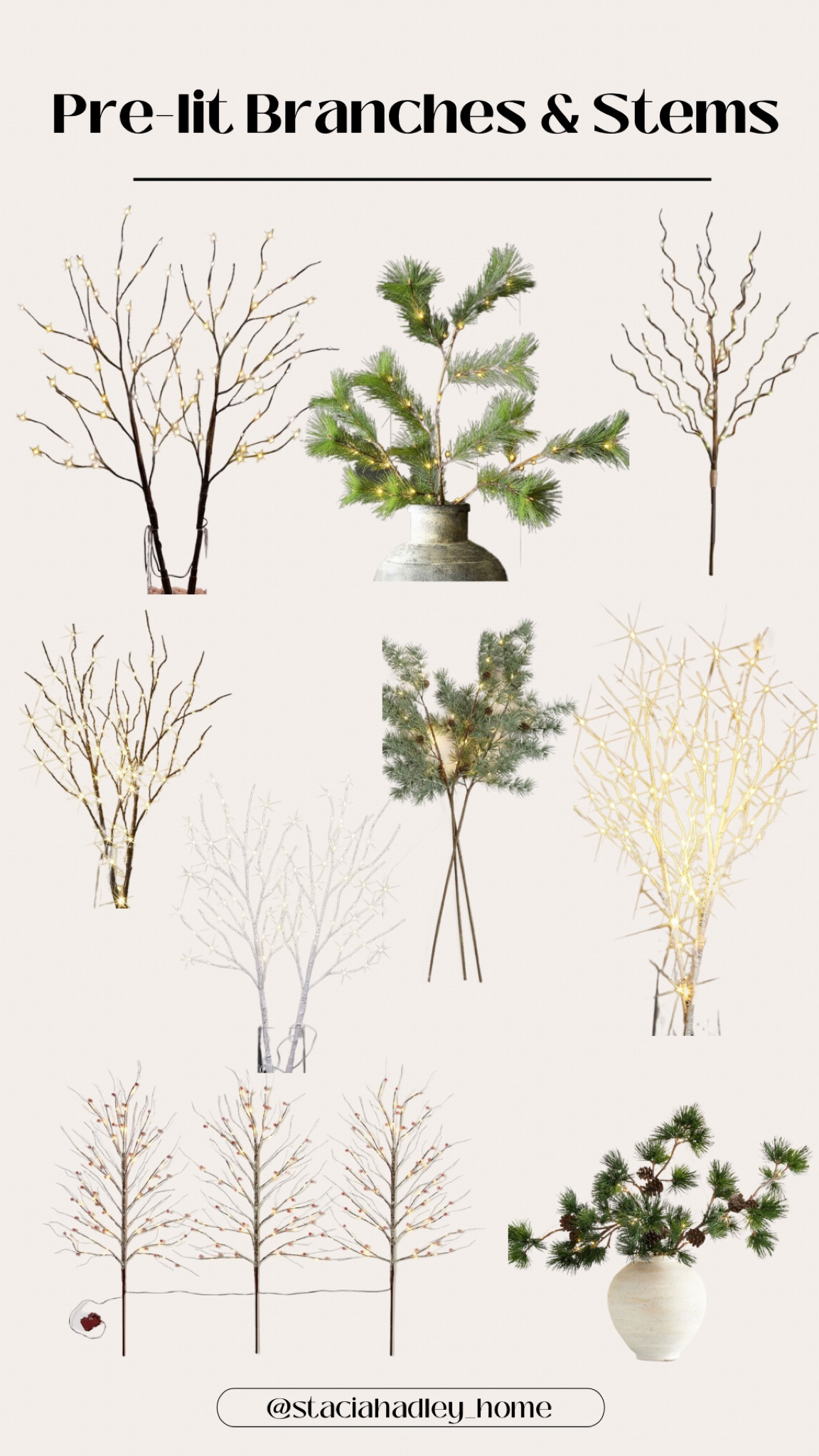 Pre-lit branches and stems are an easy way to add more whimsical glow to your holiday decor! Style them with other Wintery stems for a full display. 

Christmas decor, wintery branches, pre-lit branch, pre-lit stems, pottery barn Christmas, Michaels Christmas decor, Amazon home, Grandin road holiday decor, affordable Christmas decor 

#LTKHoliday #LTKhome #LTKSeasonal