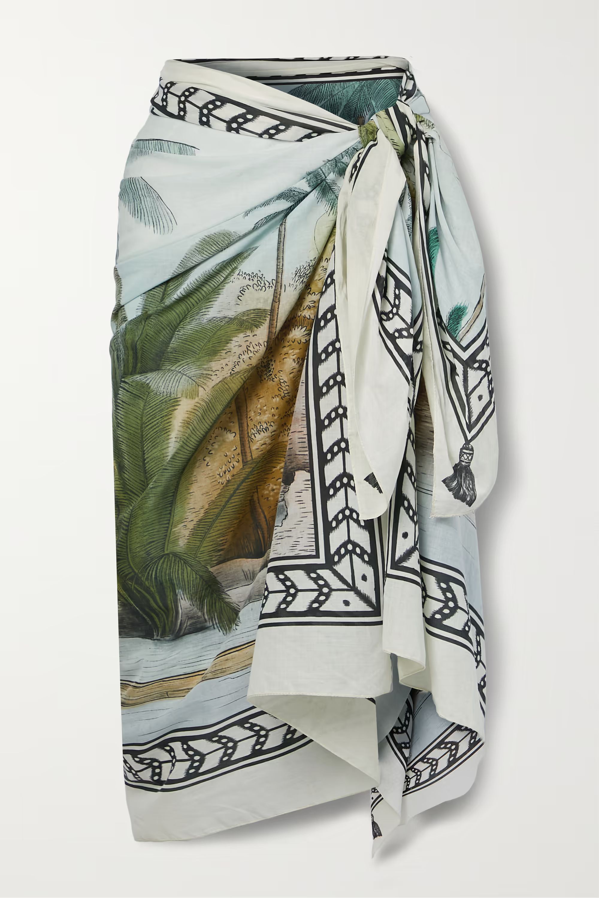 Caribe Tropical printed organic cotton-voile pareo | NET-A-PORTER (US)