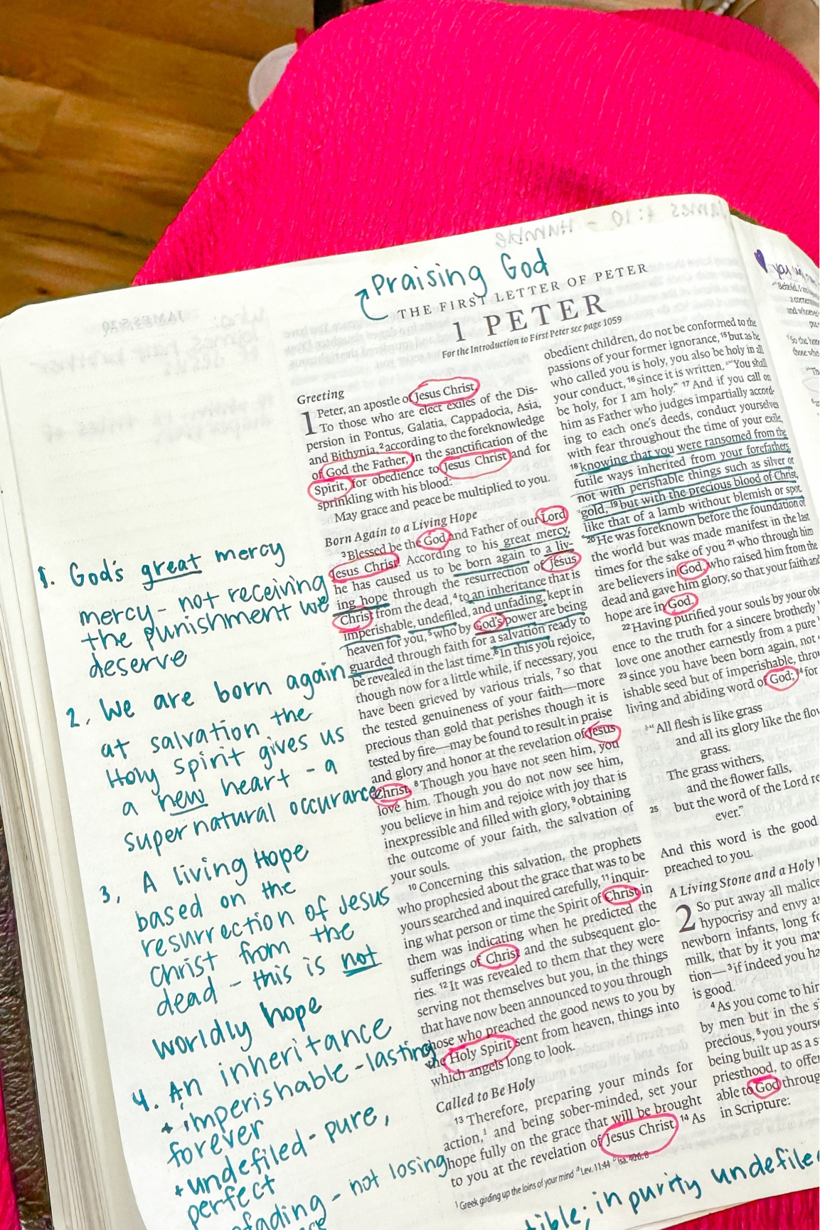 My favorite Bible for taking sermon notes! 