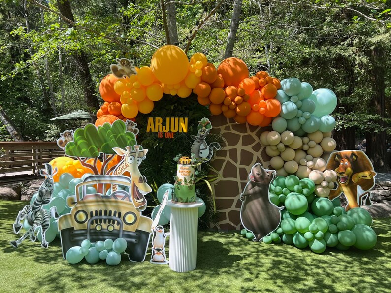 Safari Balloon Garland Kit,madagascar Wild One Balloon Garland, Two Wild, Safari Theme, Safari Ba... | Etsy (US)