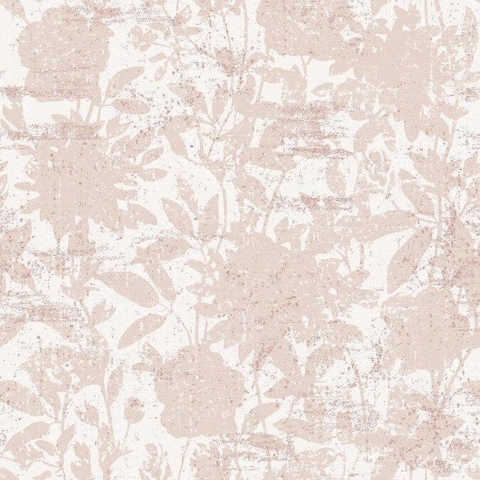 Tempaper 28 sq. ft. Garden Floral Dusted Pink Peel and Stick Wallpaper Lowes.com | Lowe's