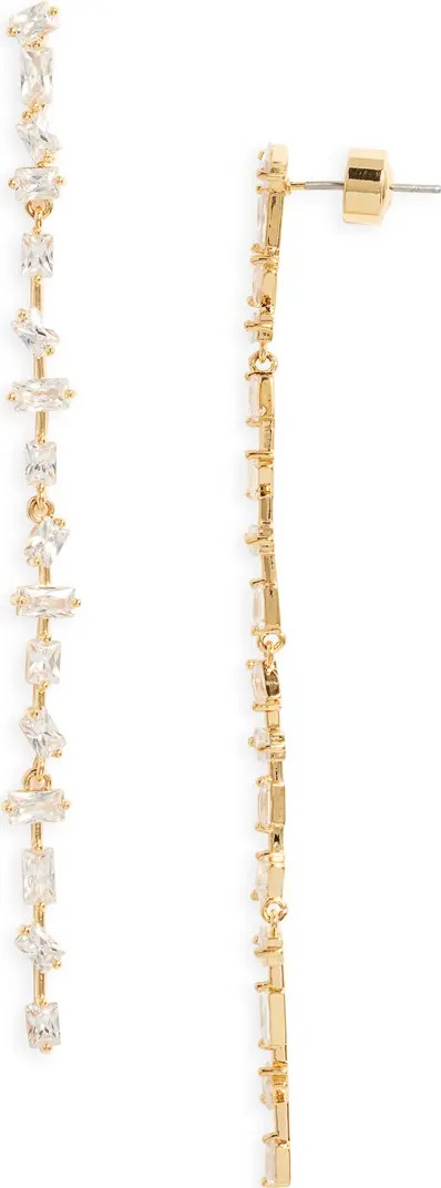 Dainty Mixed Cubic Zirconia Linear Drop Earrings | Nordstrom