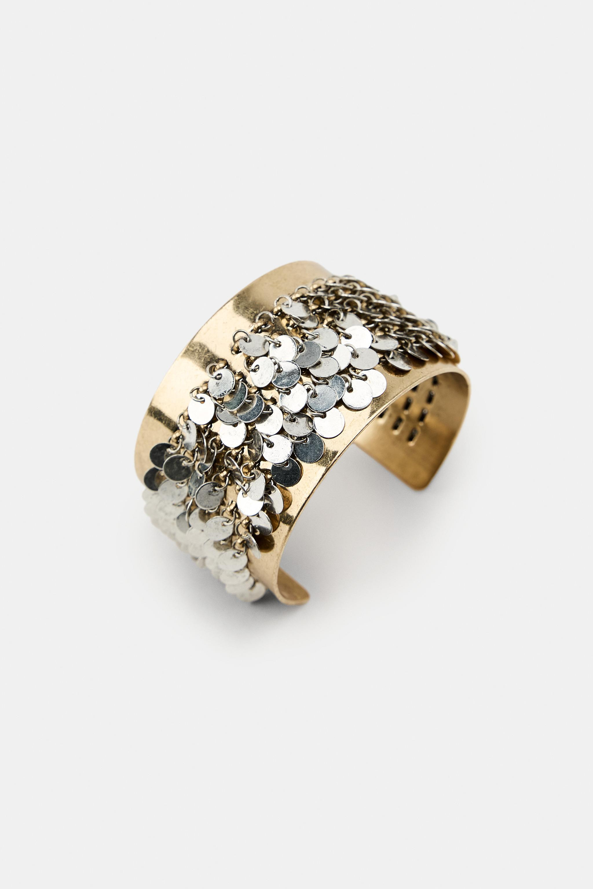 COMBINATION SEQUIN RIGID BRACELET | Zara US