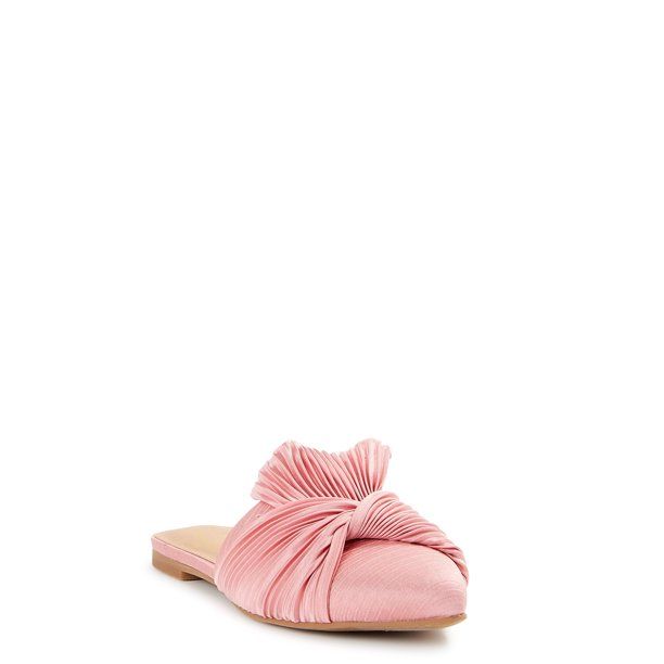 Scoop Women's Crinkle Satin Mules - Walmart.com | Walmart (US)