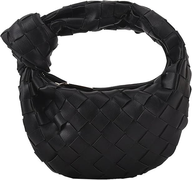 LIBOOI Woven Knotted Handbag, Dumpling Clutch Bag PU Leather Woven Hobo Bags for Women | Amazon (UK)