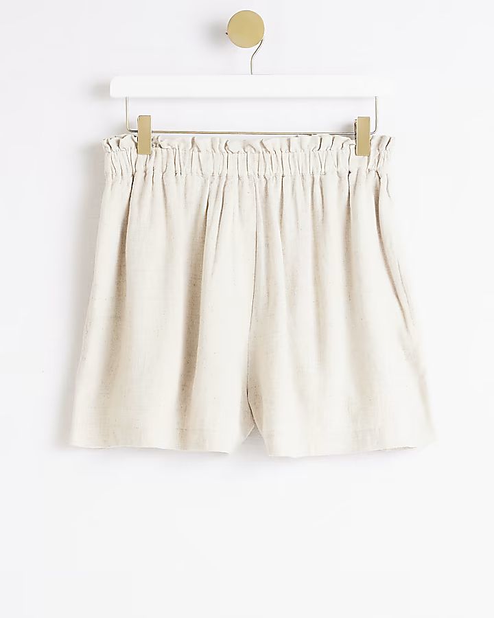 Stone linen shorts | River Island (UK & IE)