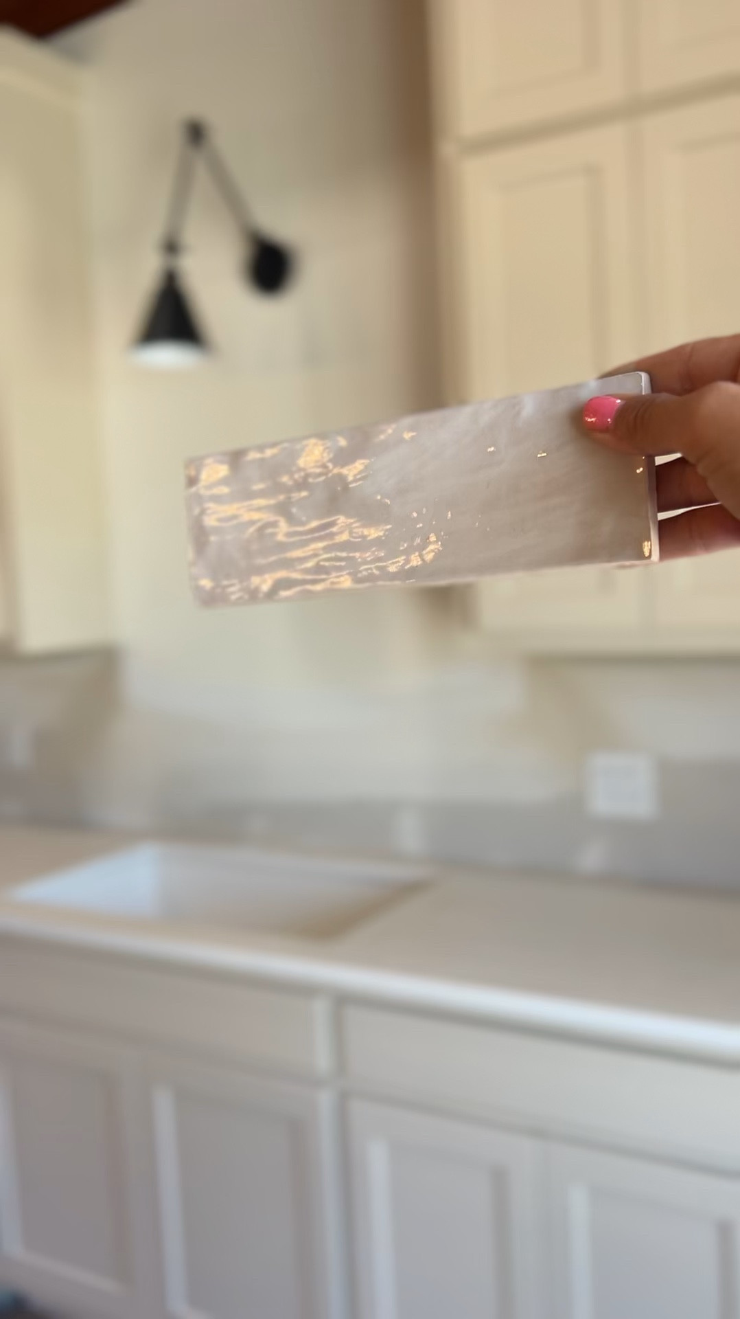 The prettiest tile! Using in our kitchen and I’m so excited about it. #ltkhome #homedepottile #homeremodel 