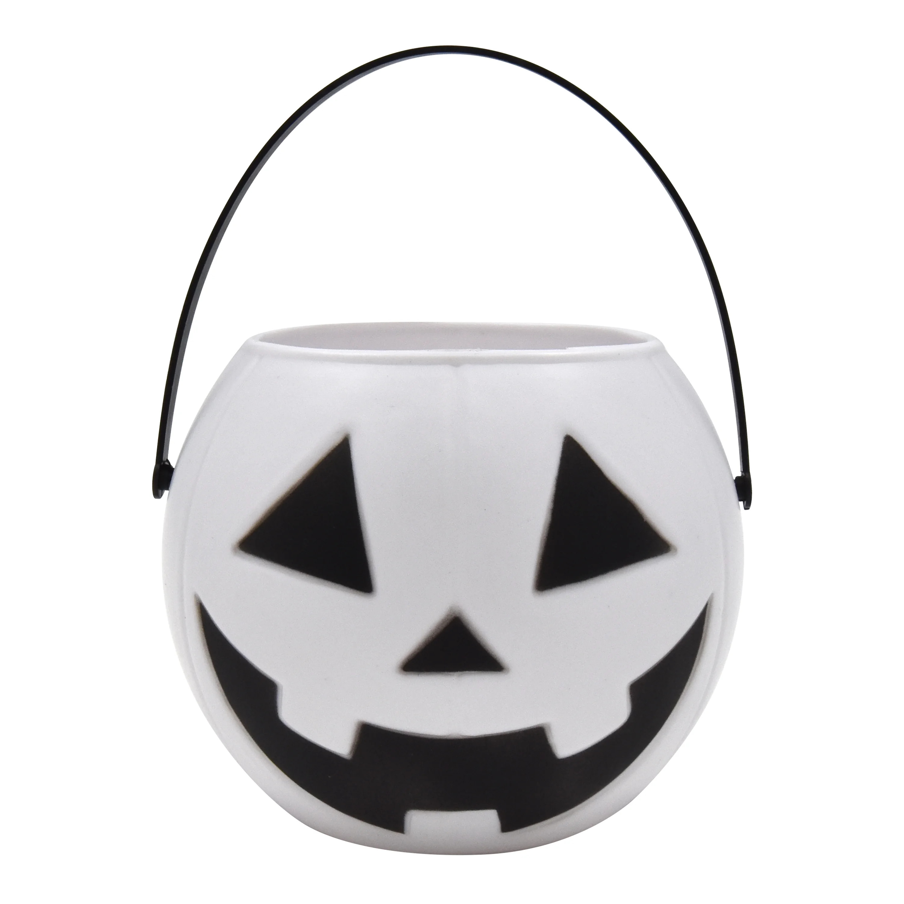 Halloween Plastic Black & White Jack-o'-Lantern Mini Pail, by Way To Celebrate | Walmart (US)