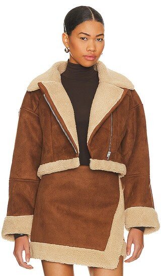 Lea Jacket in Tan | Revolve Clothing (Global)