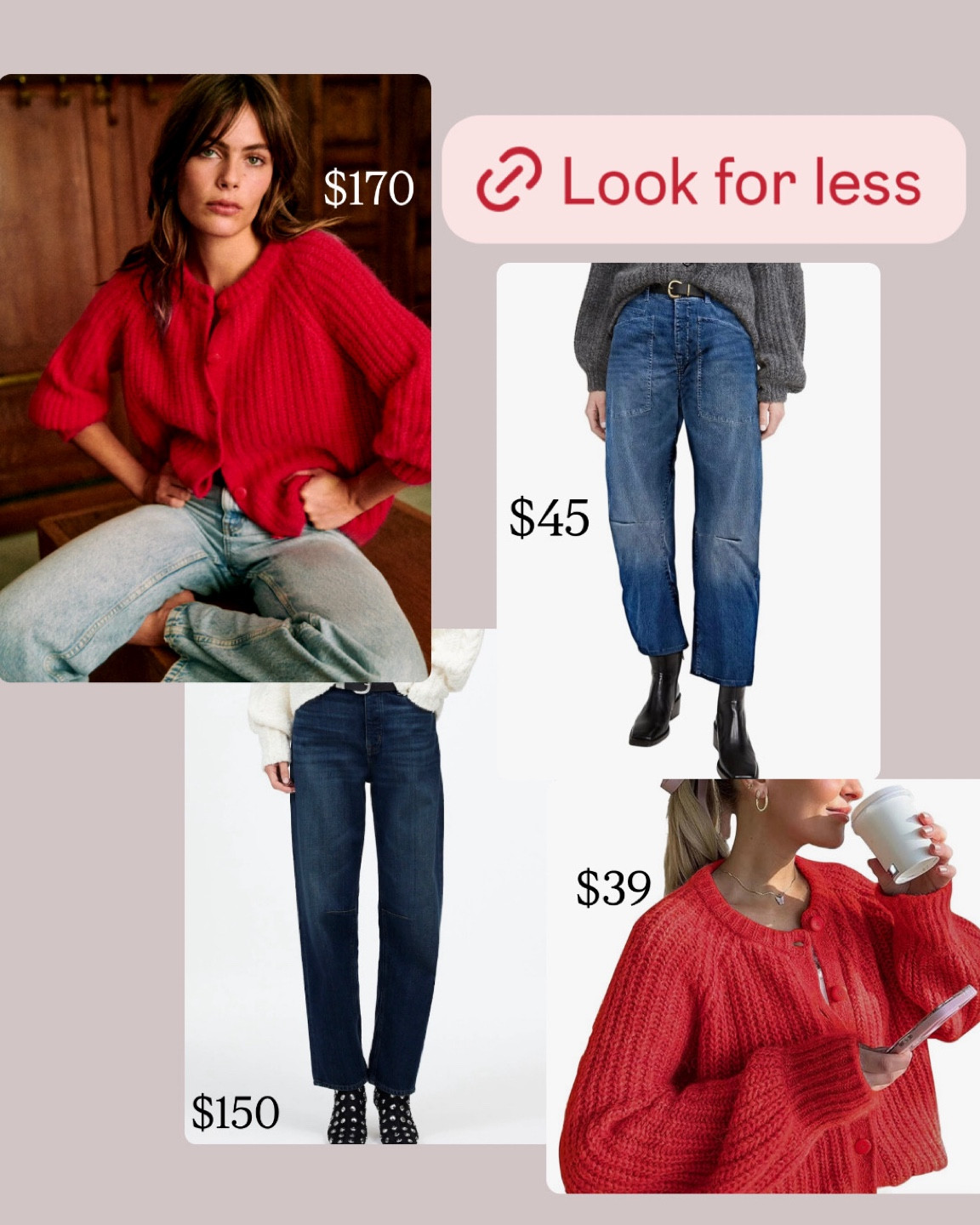 Holiday look, red top, barrel jean, jeans, cardigan, Christmas picture outfit, Amazon finds 

#LTKHoliday