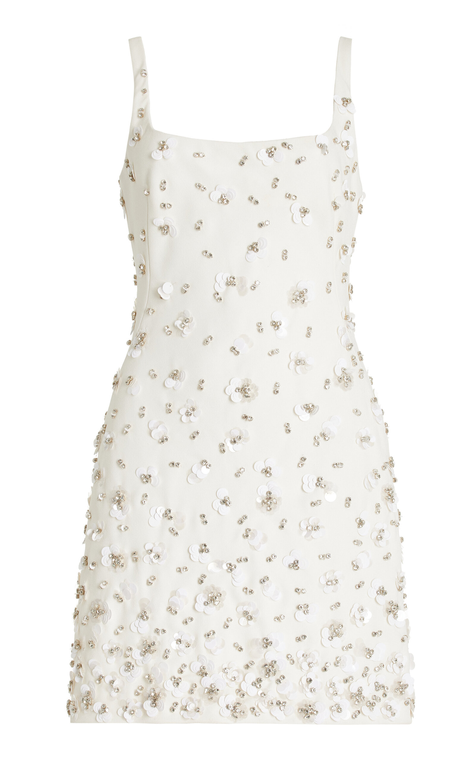 SIMKHAI - Ziva Crystal-Embellished Crepe Mini Dress - Ivory - US 8 - Moda Operandi | Moda Operandi (Global)