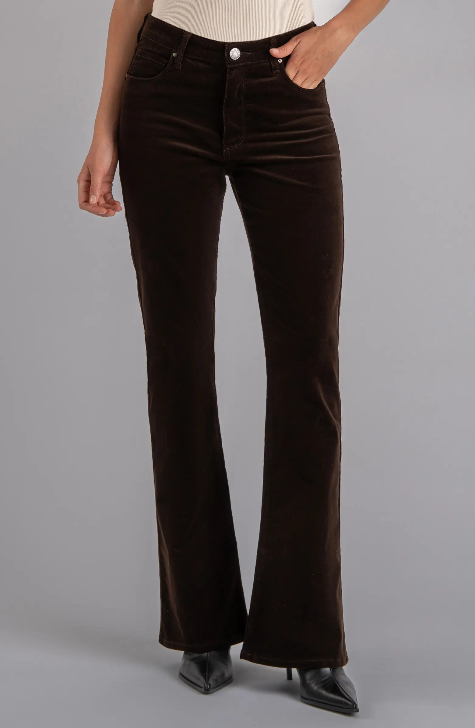 KUT from the Kloth Ana Fab Ab High Waist Corduroy Flare Jeans | Nordstrom | Nordstrom