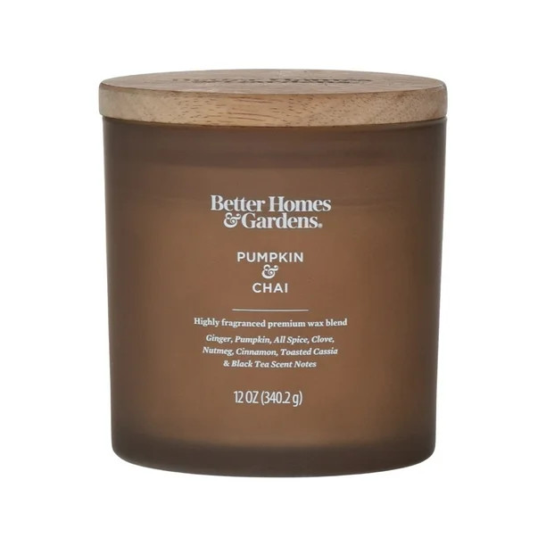 Better Homes & Gardens Pumpkin & Chai 12oz Scented 2-wick Candle | Walmart (US)