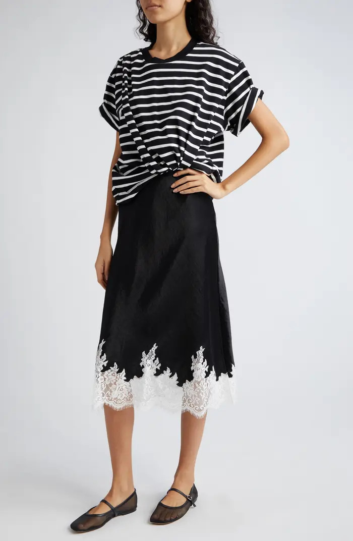 Stripe Drape T-Shirt Slipdress | Nordstrom