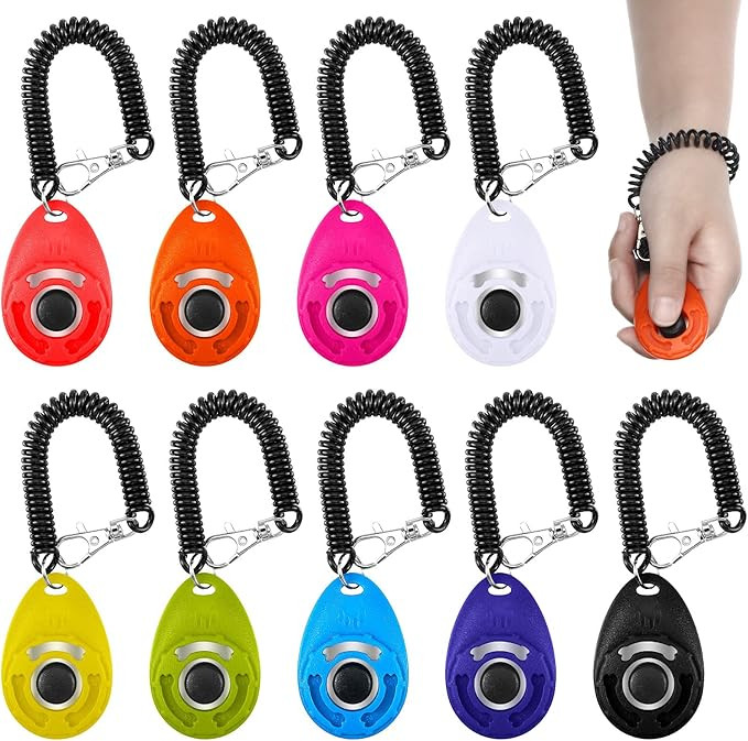 Frienda 9 Pieces Dog Training Clicker with Wrist Strap Pet Behavioral Training Clicker for Dogs C... | Amazon (US)